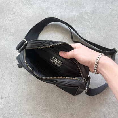 Prada Milano 2000s cross body nylon bag (10”x6”)