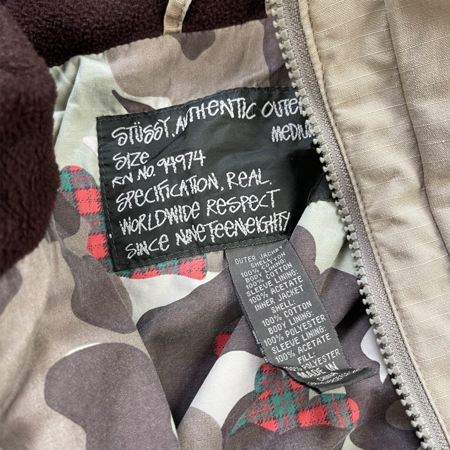 Stussy 2in1 Canvas/Camo Jacket (M) | Default Title, Multicoloured