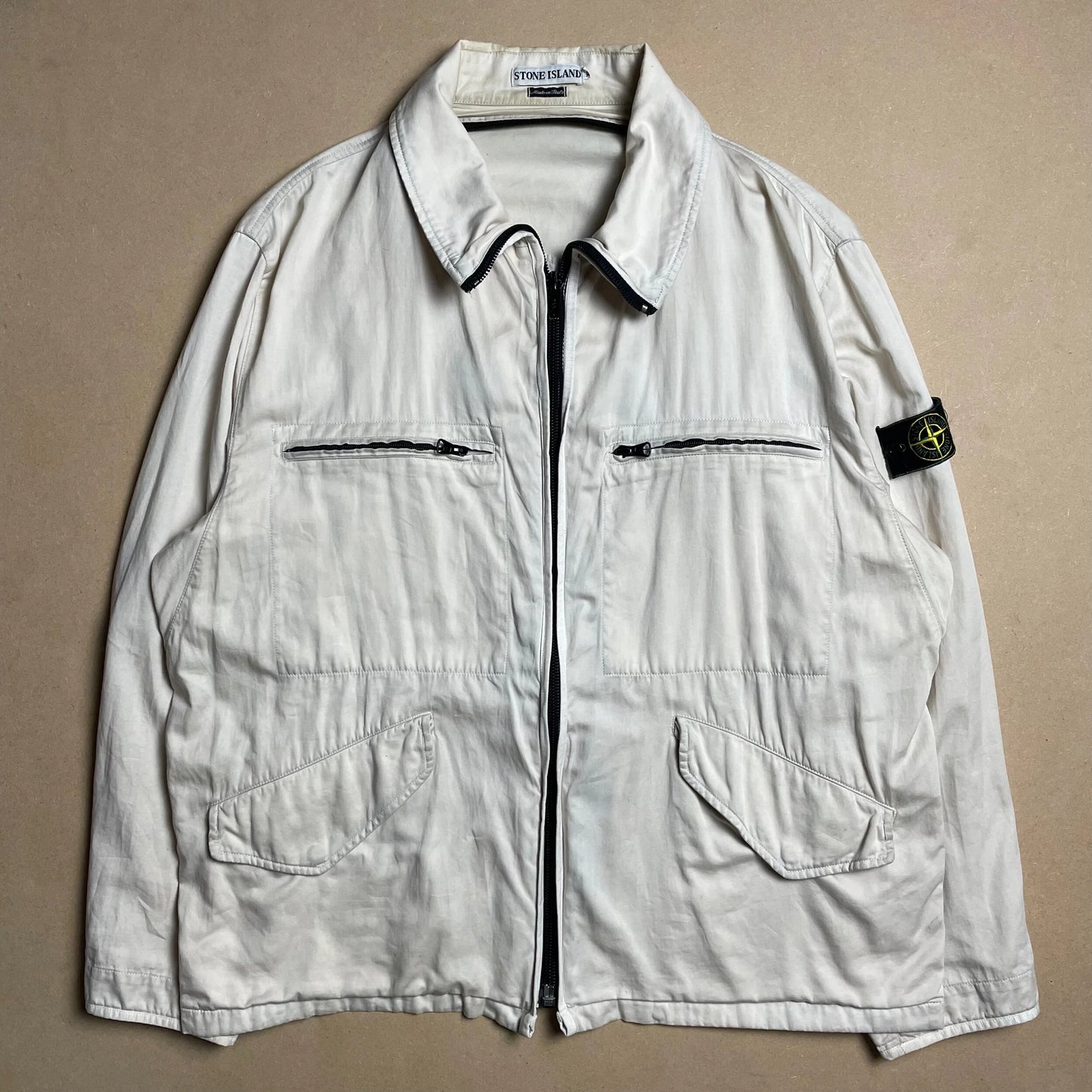 A/W 1996 Cream Raso Gommato Field Jacket