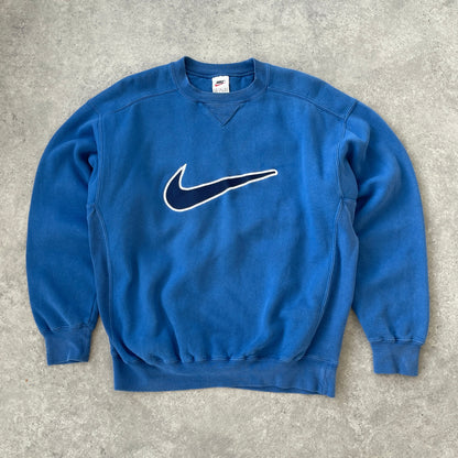 Nike RARE 1990s heavyweight embroidered sweatshirt (M)