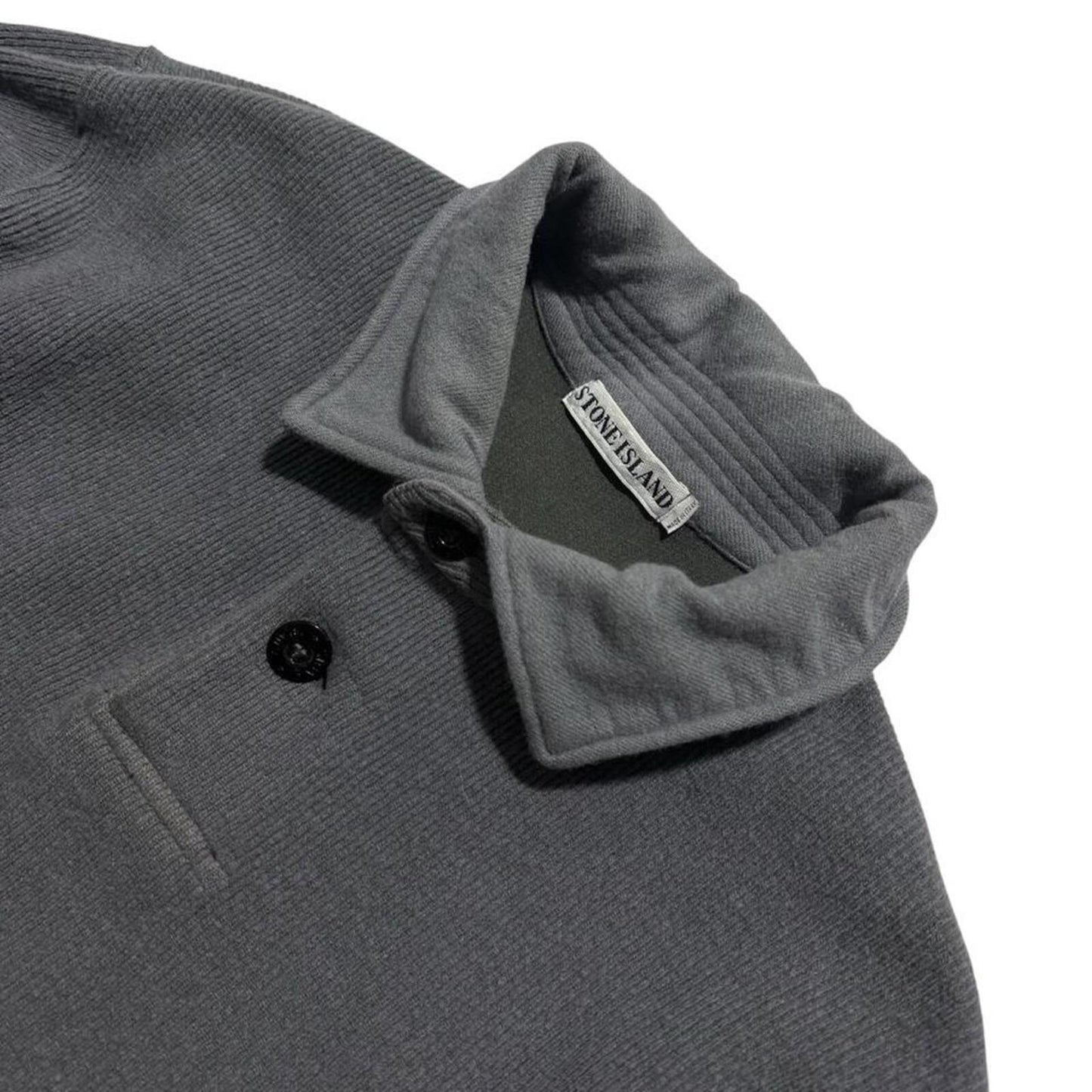 Stone Island A/W 1999 Ribbed Pullover | Large, Charcoal