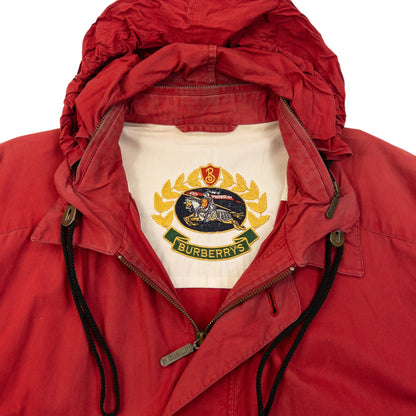 Vintage 90s Burberry Zip Up Jacket Size L | Large, Red