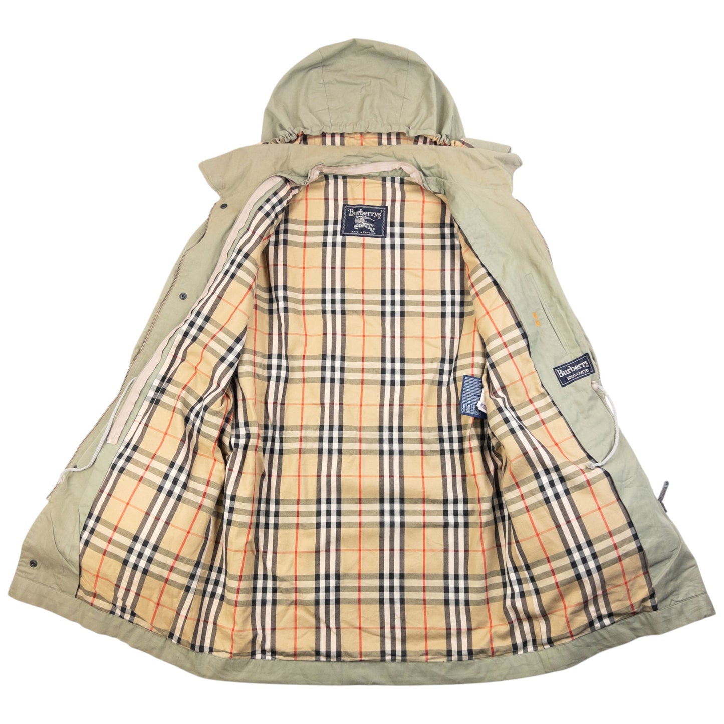 Vintage 90s Burberry Nova Check Lined Jacket Size M | Medium, Green