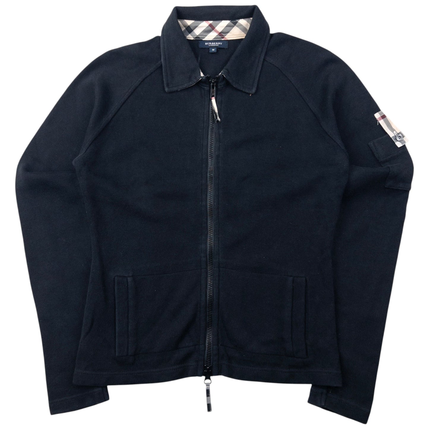 Vintage Burberry Zip Up Sweatshirt Womens Size M