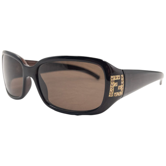 Vintage 2000s Fendi Diamanté Sunglasses | O/S, Black
