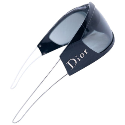 Vintage 2000s Dior Colourfull Wire Frame Shield Sunglasses | O/S, Black