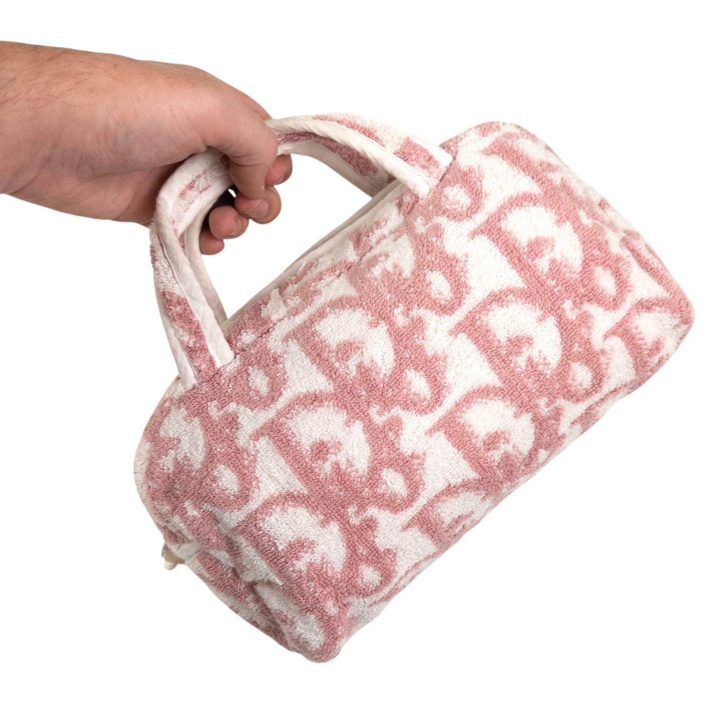 Vintage Dior Monogram Terry Cloth Handbag