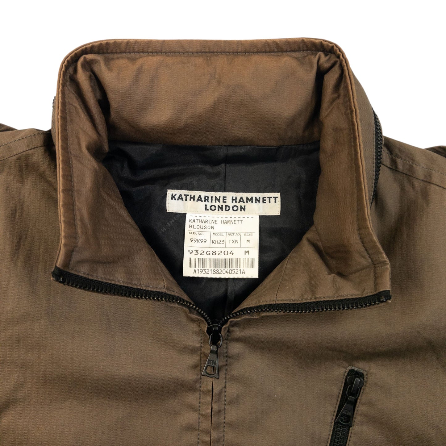 Vintage 2000s Katharine Hamnett Zip Up Jacket Womens Size M | Medium, Brown