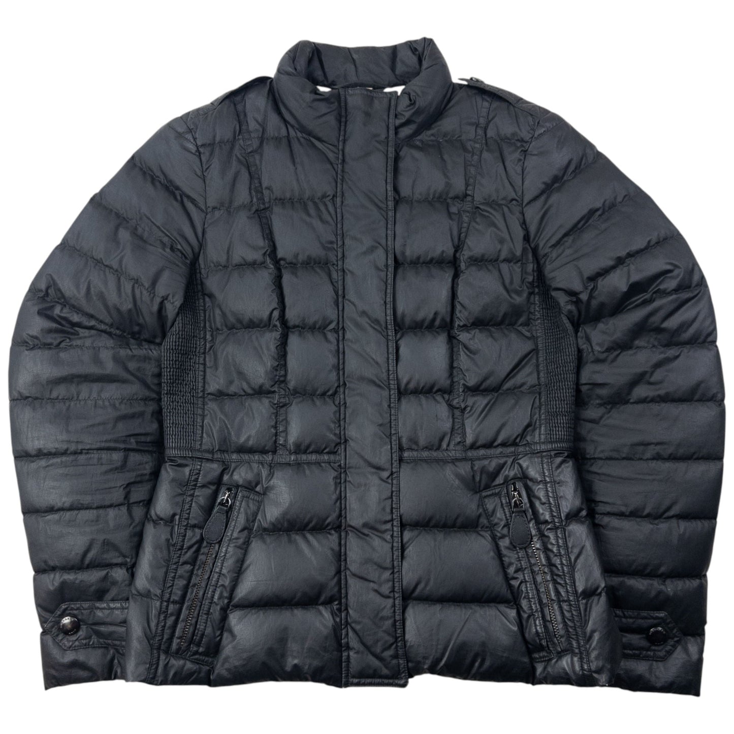 Vintage Burberry Brit Zip Up Puffer Jacket Womens Size S