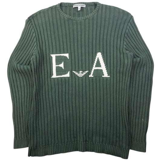 Vintage Emporio Armani Ribbed Knit Jumper Womens Size S