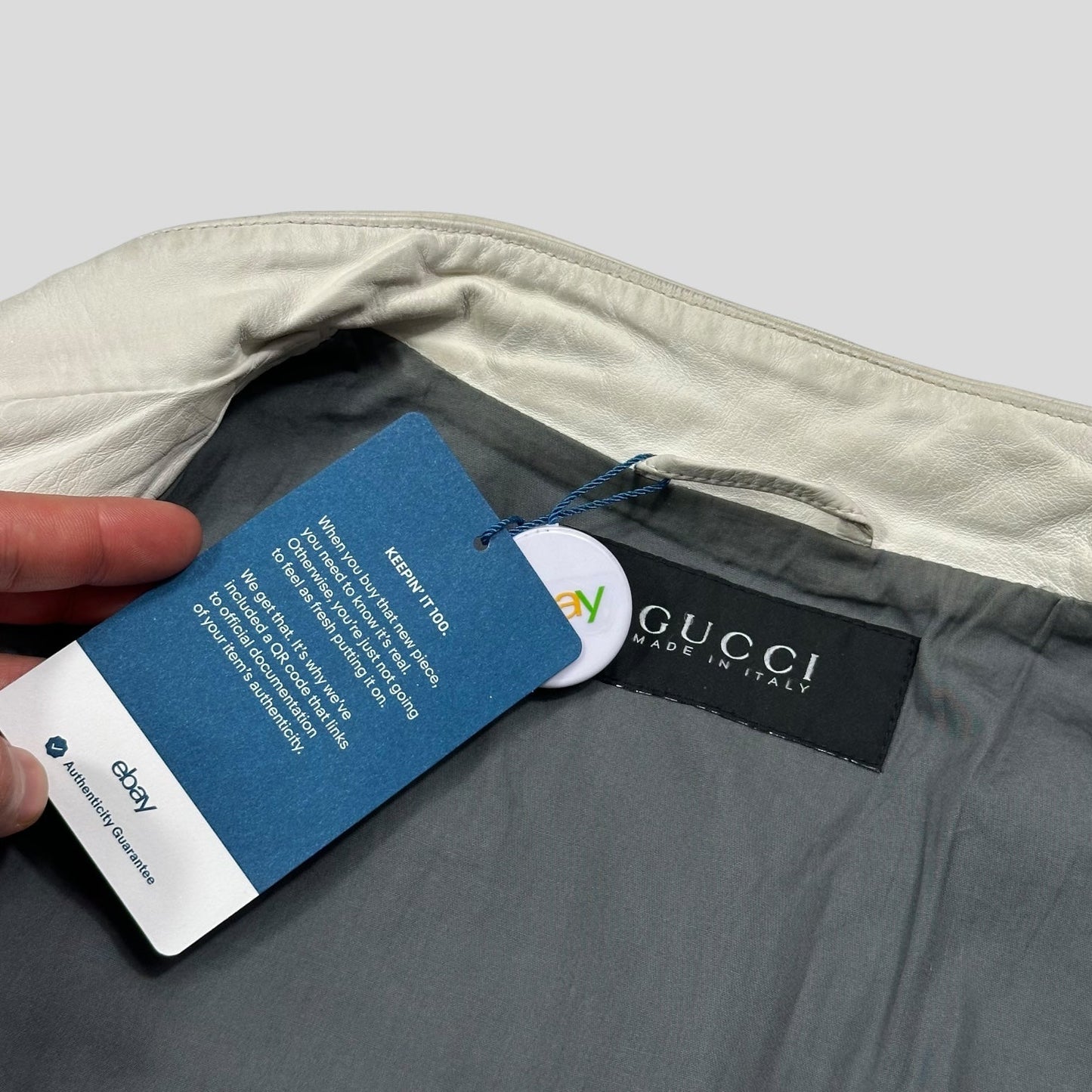 Gucci 2010 Nappa Leather Café Racer Perforated Panelled Biker Jacket - IT54 (L)