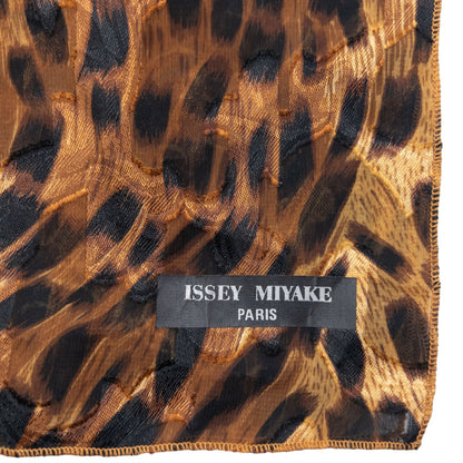 Vintage Issey Miyake Leopard Print Silk Scarf