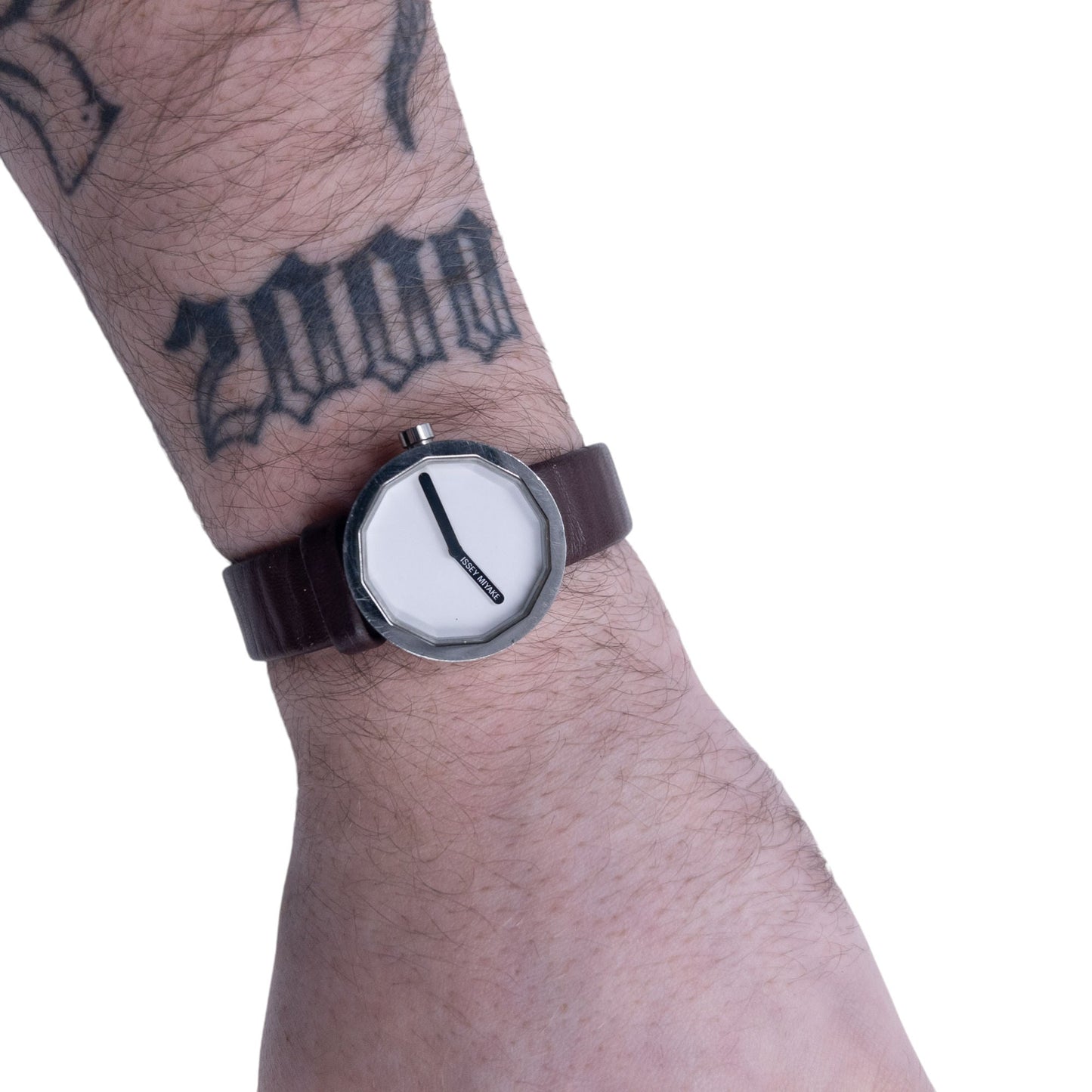 Vintage Issey Miyake Twelve Leather Watch | O/S, Brown