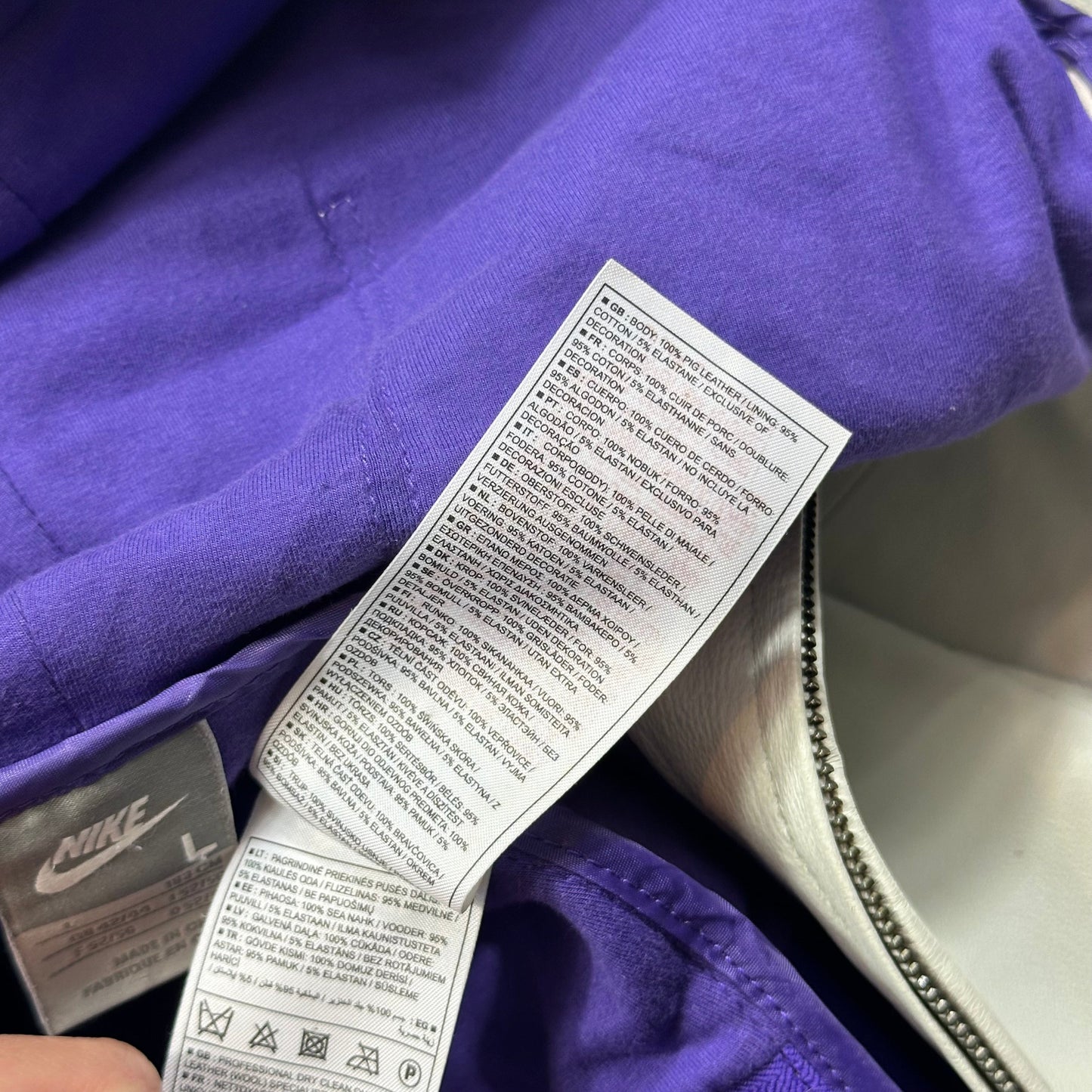 Nike 2007 Tony Spackman Articulated Slice Leather Jacket - L | Default Title, Purple