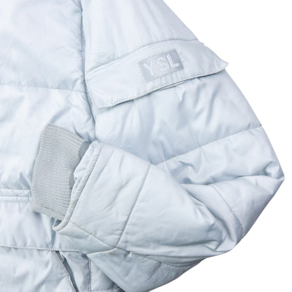 Vintage YSL Yves Saint Laurent Zip Up Puffer Jacket Size XL | XL, Grey