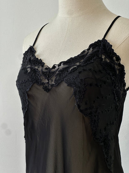 Vintage 2000s Sheer Mini Slip Dress - S-M