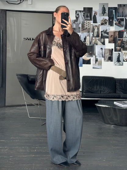 Vintage 1990s Lace Mini Slip Dress - M