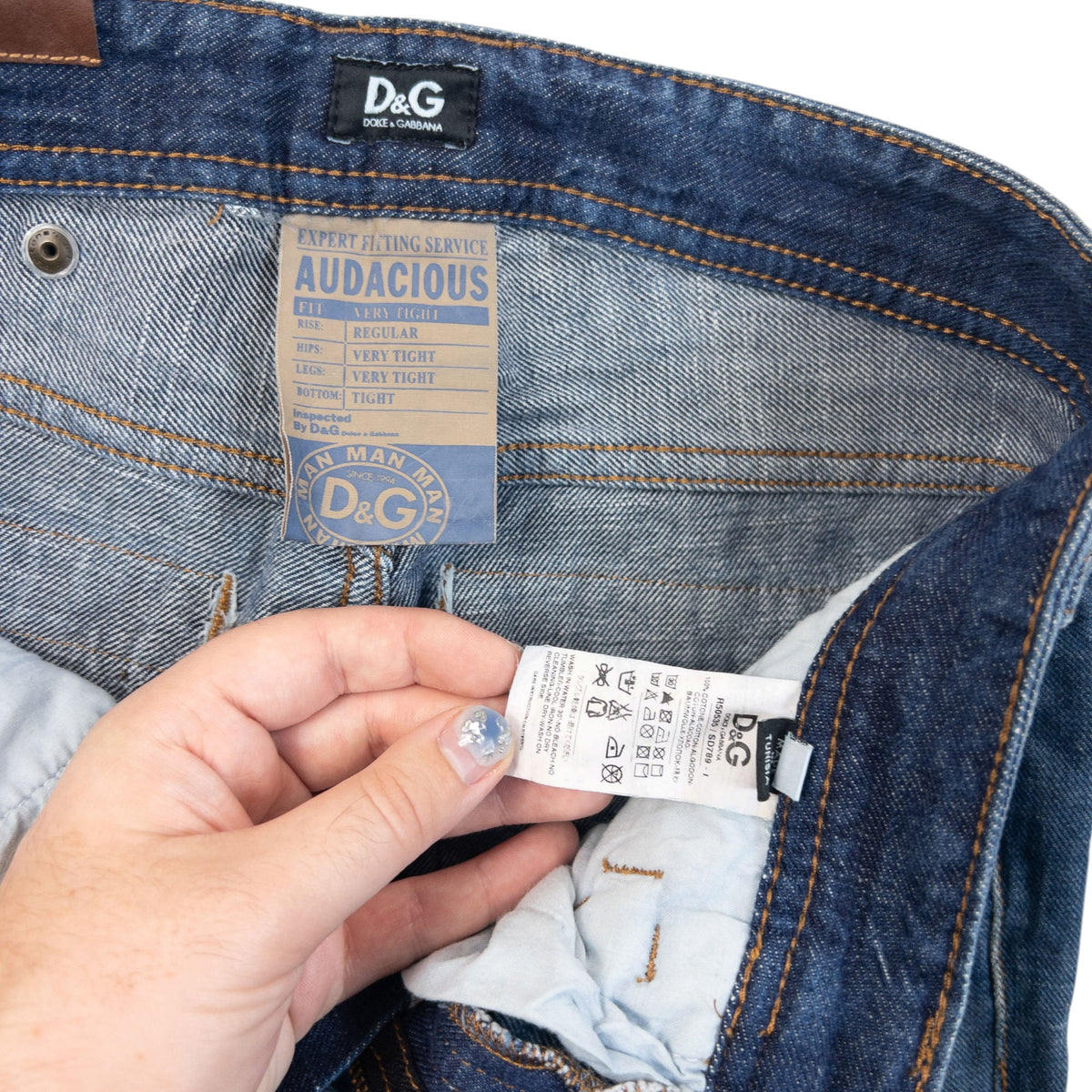 Vintage 2000s Dolce & Gabbana Audacious Denim Jeans Size W30 | W30, Blue