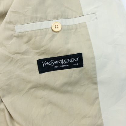 Vintage 90S YSL Yves Saint Laurent Harrington Jacket Size S | Small, Cream