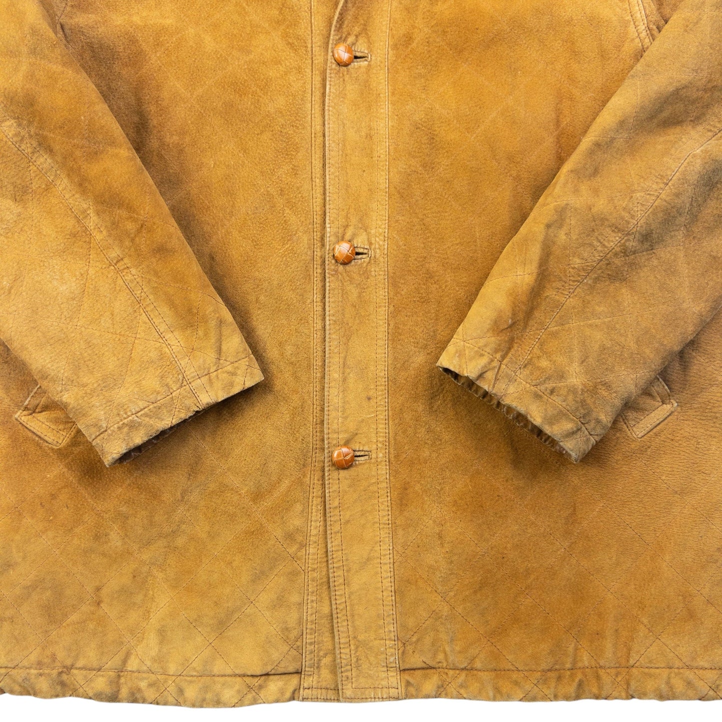 Vintage 90s Burberry Nova Check Lined Suede Leather Jacket Size L | Large, Brown