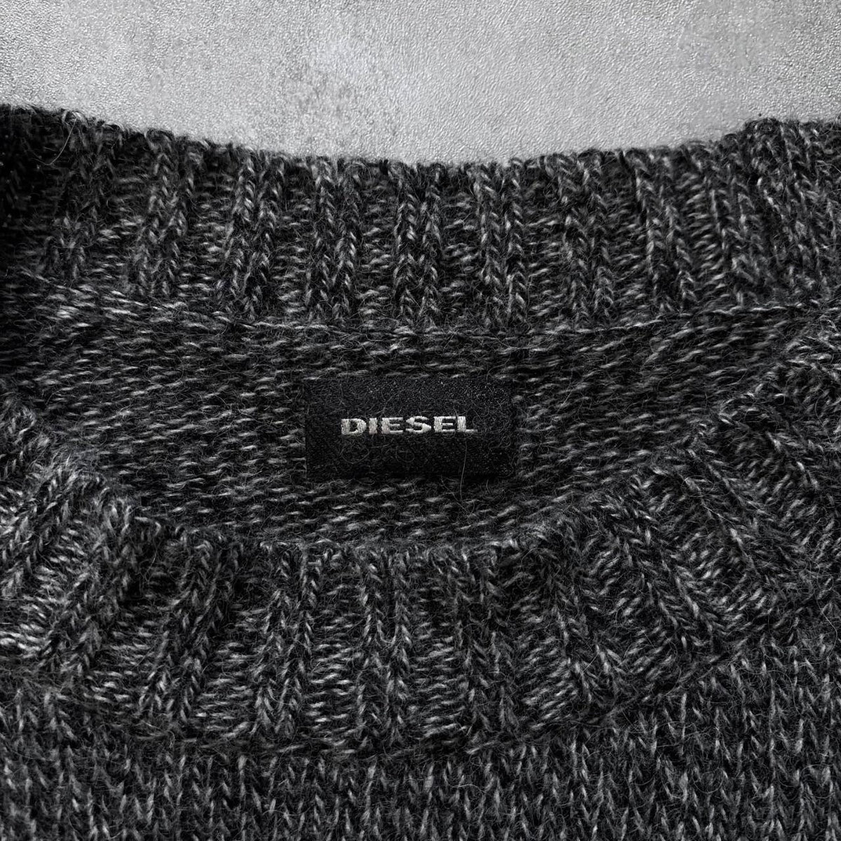 DIESEL DISTRESSED KNIT JUMPER | O/S, Grey