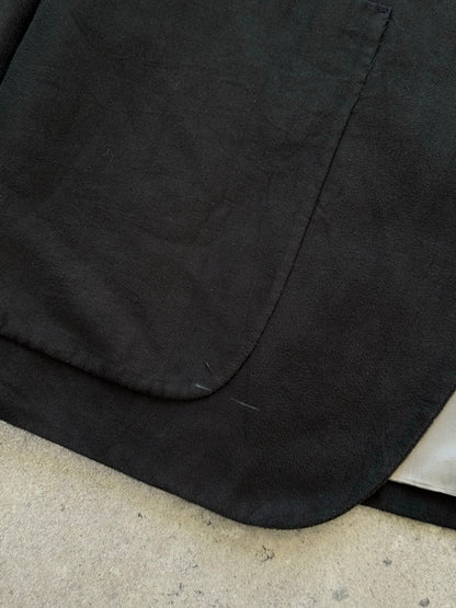 Christian Dior Monsieur 1980s single-breasted blazer in size L/XL, featuring classic tailored design and dark fabric.