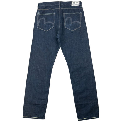 Vintage 2000s Puma X Evisu Double Gull Japanese Denim Jeans Size W34 | W34, Navy