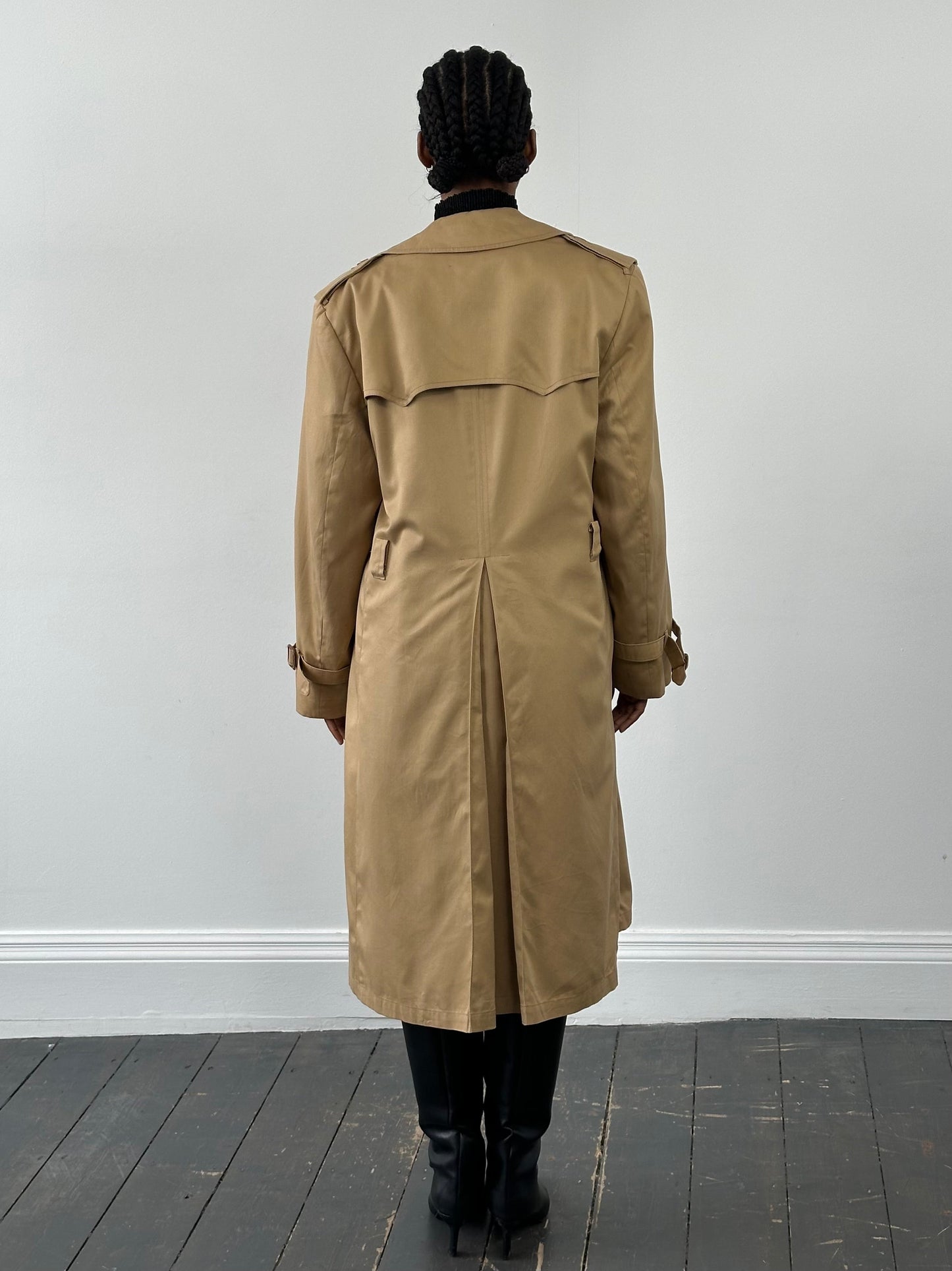Christian Dior Paris 1980s Cotton Double Breasted Trench Coat - L