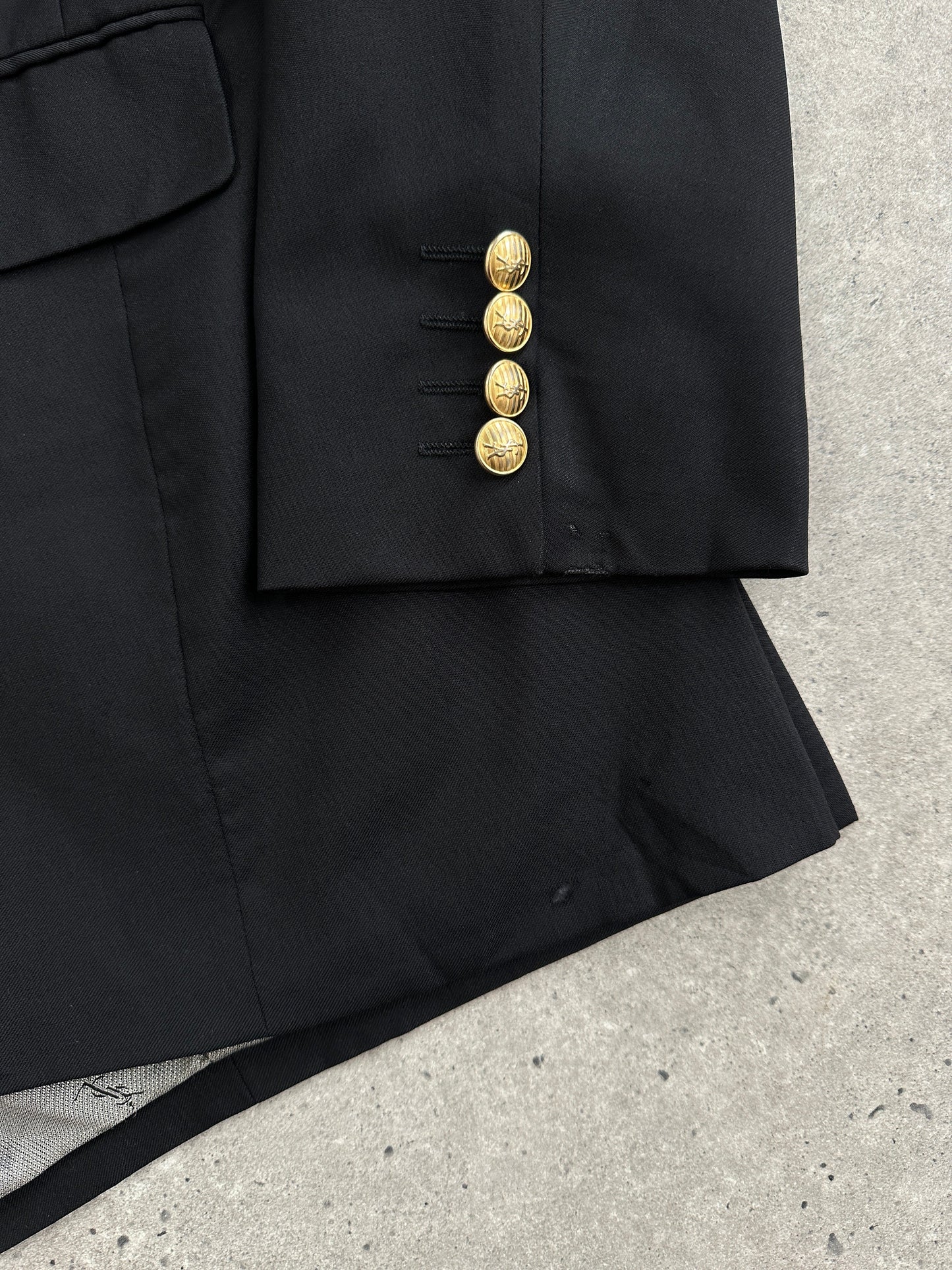 Yves Saint Laurent Pour Homme 1990s Pure Wool Bespoke Button Blazer - 42R/XL