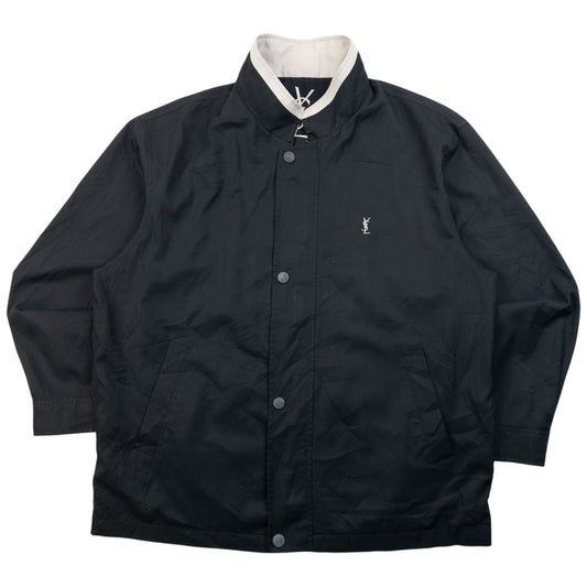 Vintage 90s YSL Yves Saint Laurent Harrington Jacket Size M | Medium, Black