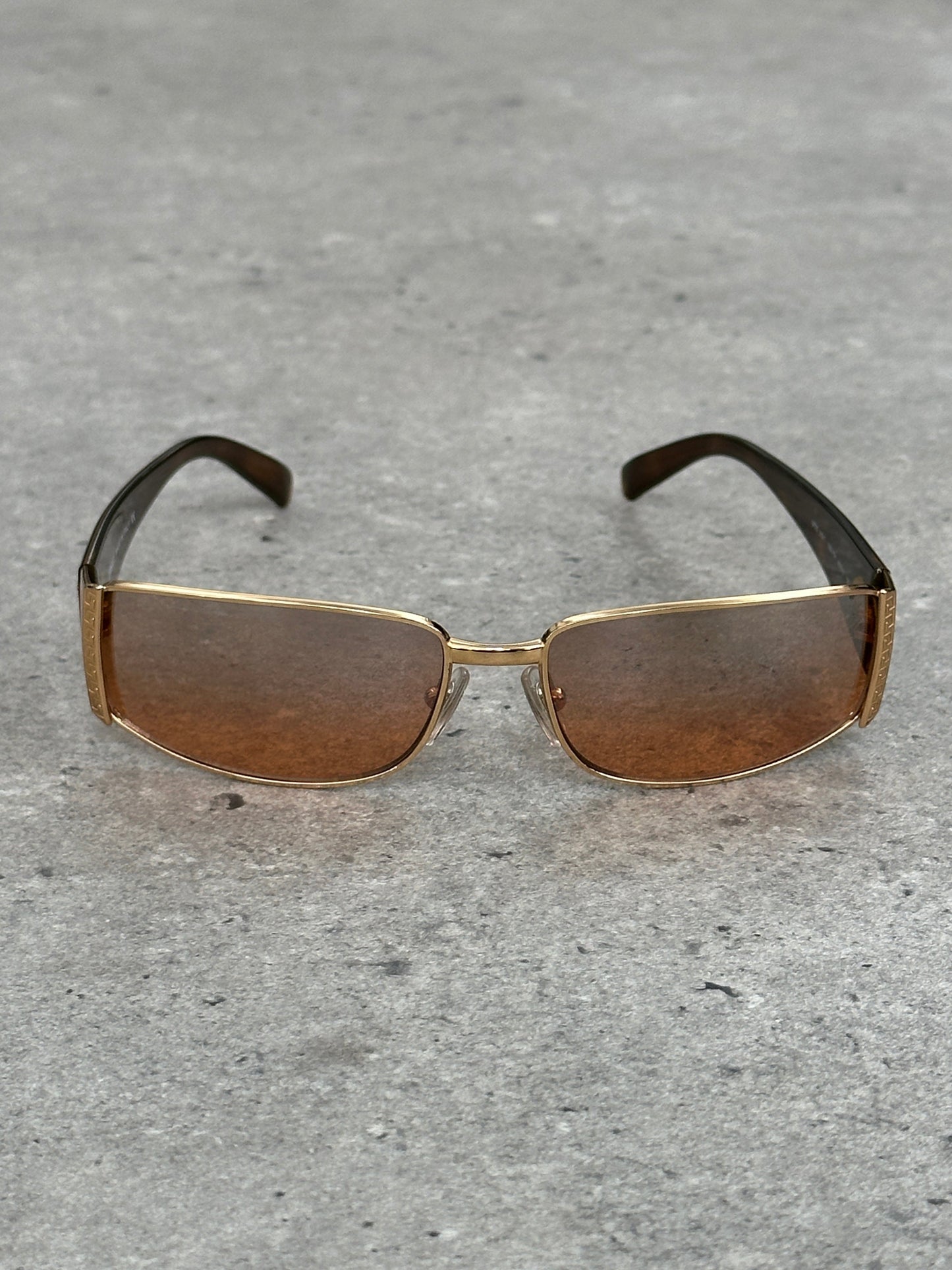 Versace 2000s Rectangular Medusa Logo Sunglasses