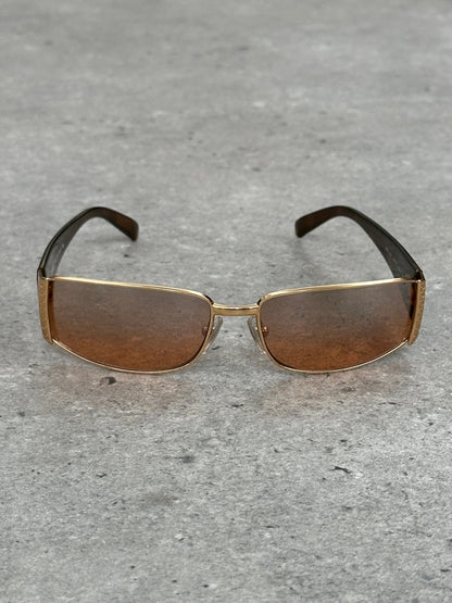 Versace 2000s Rectangular Medusa Logo Sunglasses