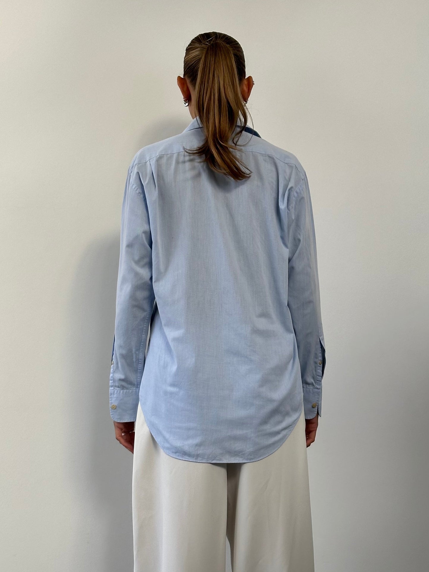 Yves Saint Laurent Pour Homme 2000s Cotton Logo Shirt - M