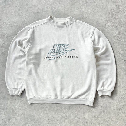 Nike RARE 1990s ‘sports and fitness’ heavyweight embroidered sweatshirt (M)