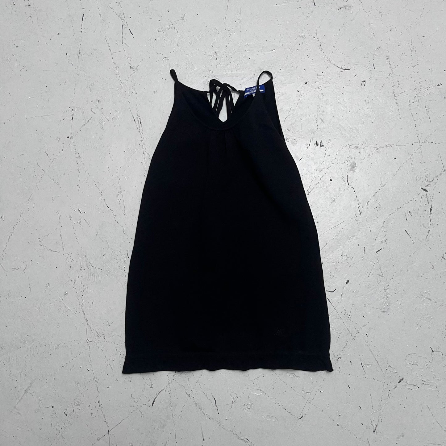 2000s burberry blue label black top | O/S, Black