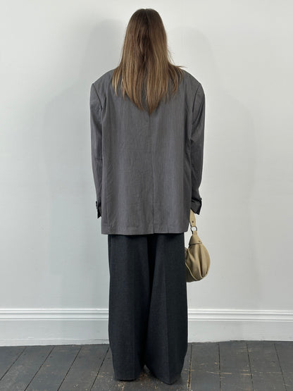 Doremen x Loro Piana 1990s Wool Single Breasted Blazer - 46R/XXL