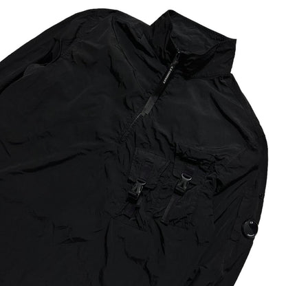 CP Company Black Nylon Zip Down Pullover