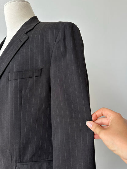Ralph Lauren 1990s Pure Wool Striped Blazer - 44R