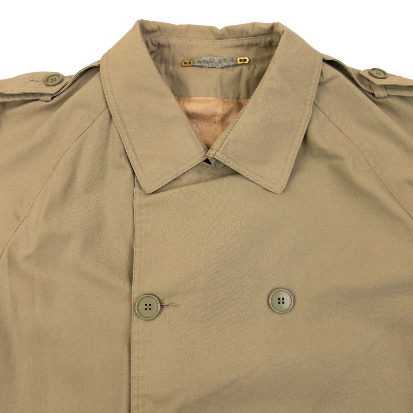Vintage 80s YSL Yves Saint Laurent Trench Jacket Size L | Large, Beige