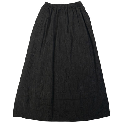 Vintage 90s Plantation By Issey Miyake Crinkle Skirt Womens One Size | O/S, Black
