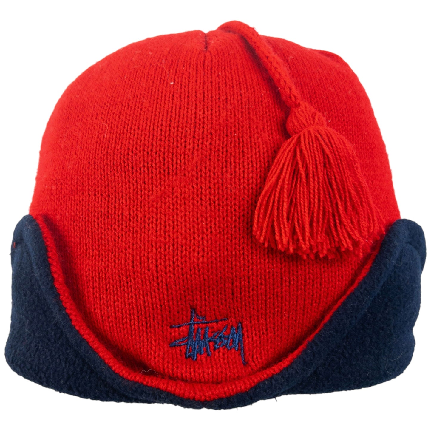 Vintage Stussy Knit Tassel Trapper Hat