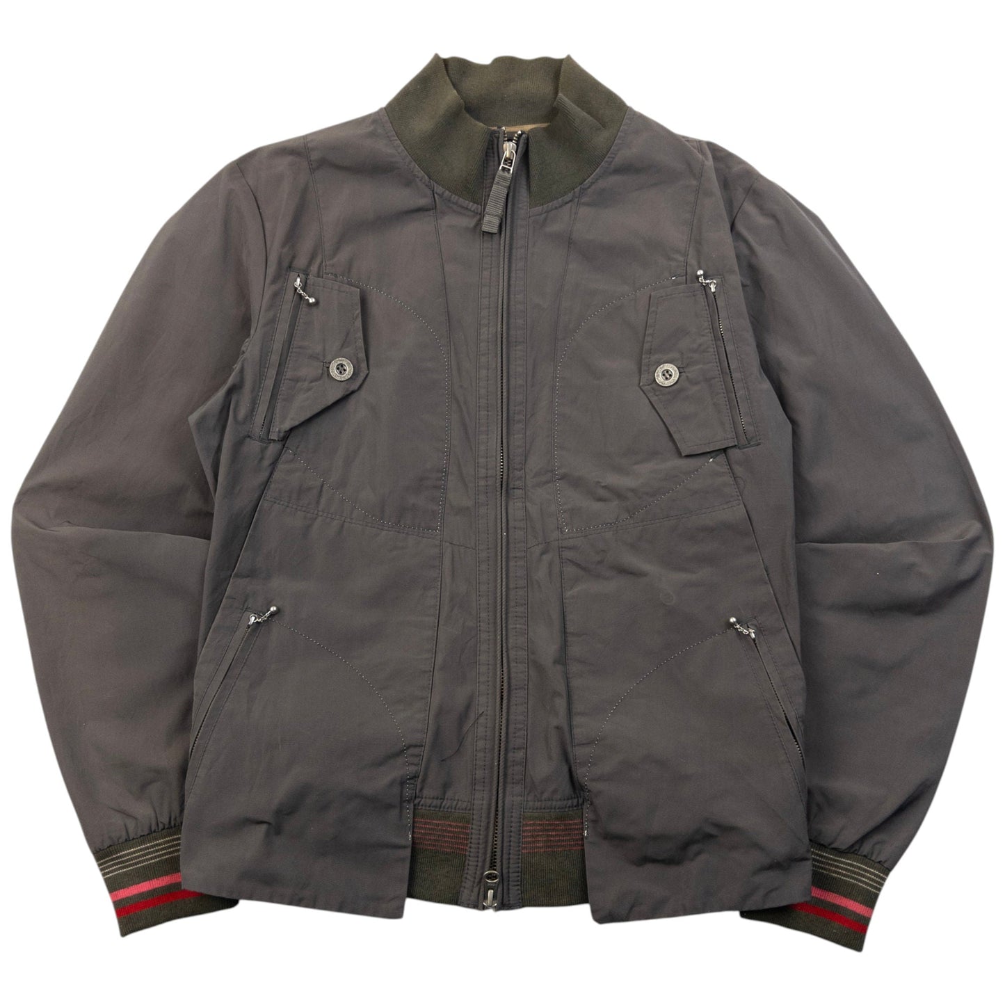 Vintage 2000s Marithe + Francois Girbaud Zip Up Jacket Womens Size M | Medium, Grey