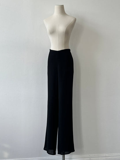 Jaeger 1990s Cotton Straight Leg High Waisted Trouser - W32