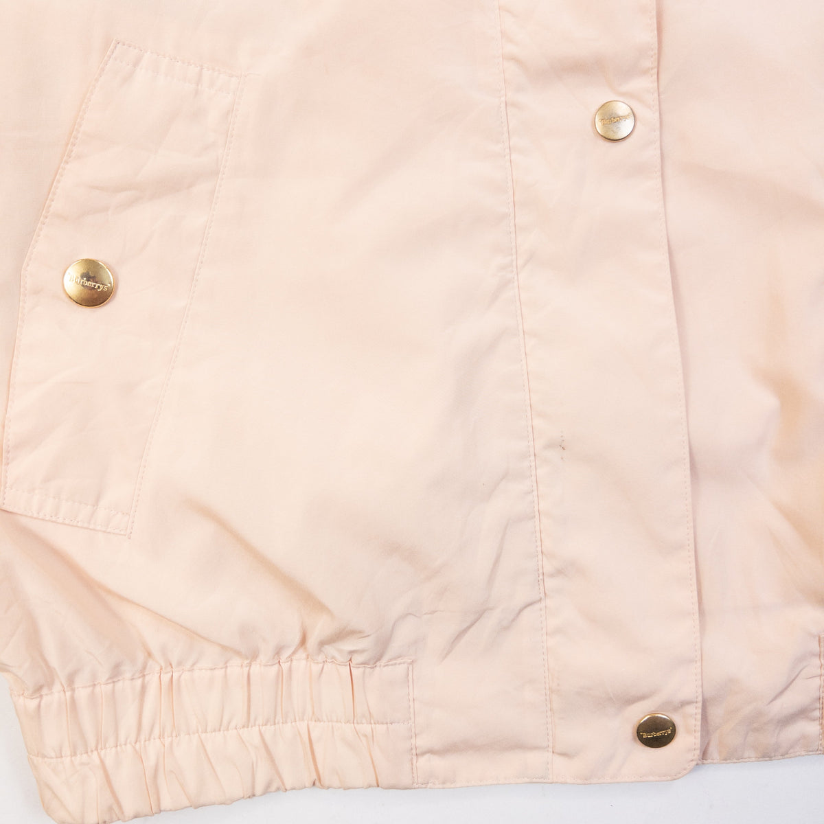 Vintage 90s Burberry Lightweight Zip Up Jacket Womens Size M | Medium, Pink