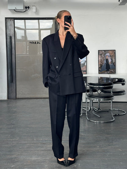 Pierre Cardin 1990s Pure Wool Double Breasted Suit - 44R/W32