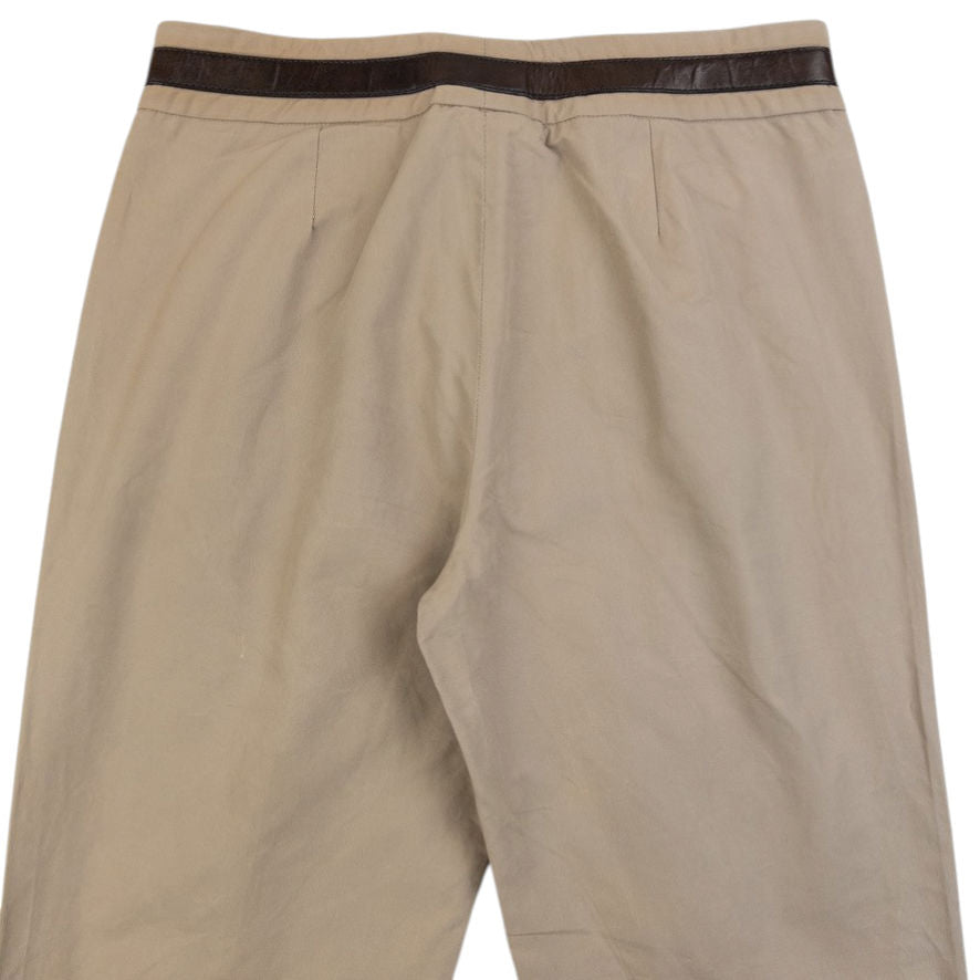 Vintage 2000s Gucci Buckle Waist Trousers Size W26 | W26, Beige
