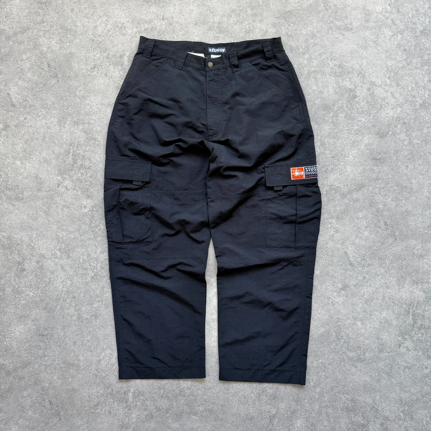 Stussy Outdoor 1990s technical wide leg cargo pants (XL)