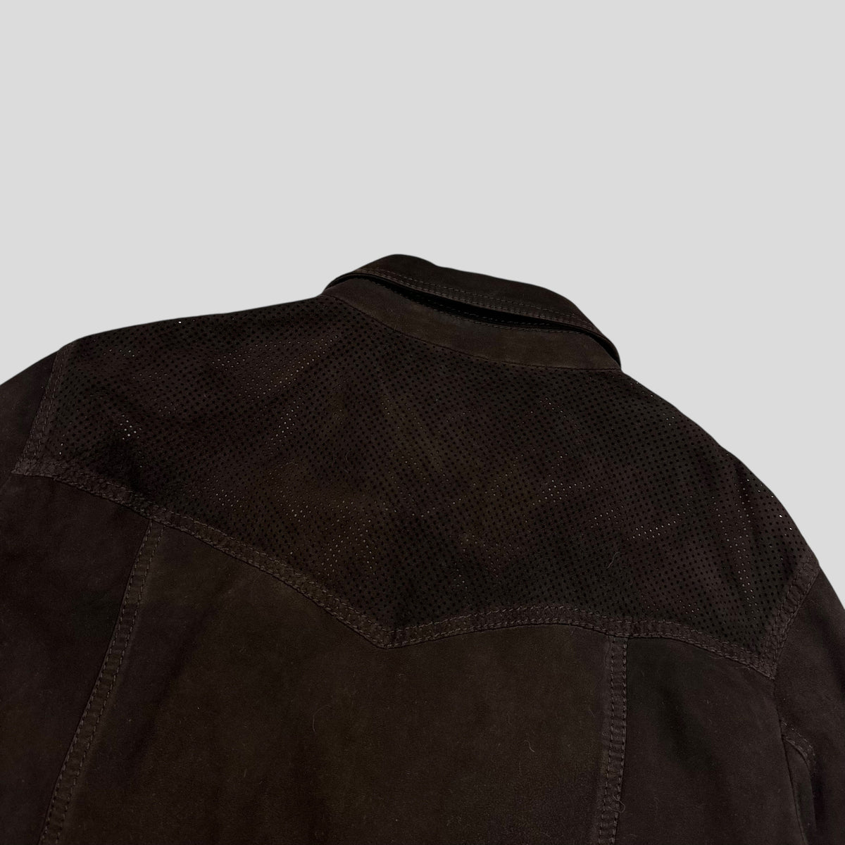 Prada Sport 2006 Leather Suede Perforated Western Jacket - IT52 (M) | Brown