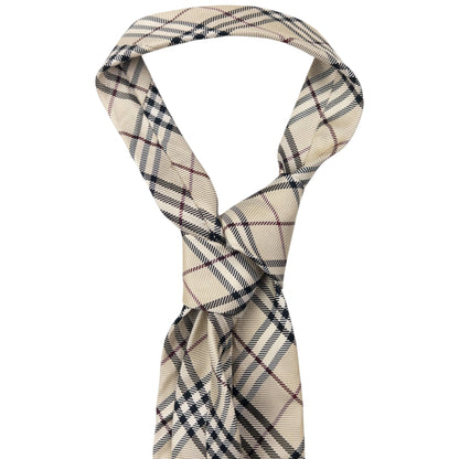 Vintage Burberry Nova Check Silk Tie