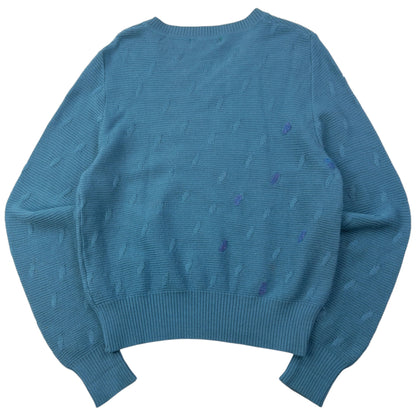 Vintage 80s Issey Miyake Wool Knit Jumper Womens Size M | Medium, Blue